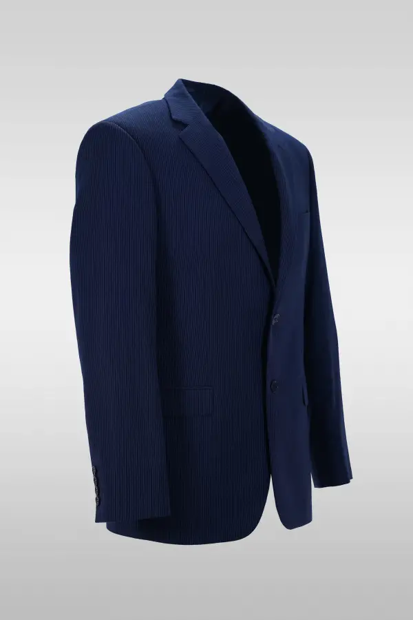 Navy Striped Suit