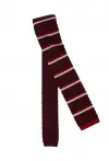 Burgundy Striped Tie