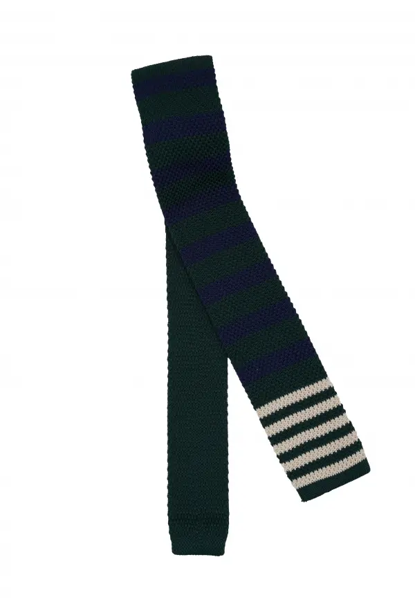 Dark Green Patterned Tie