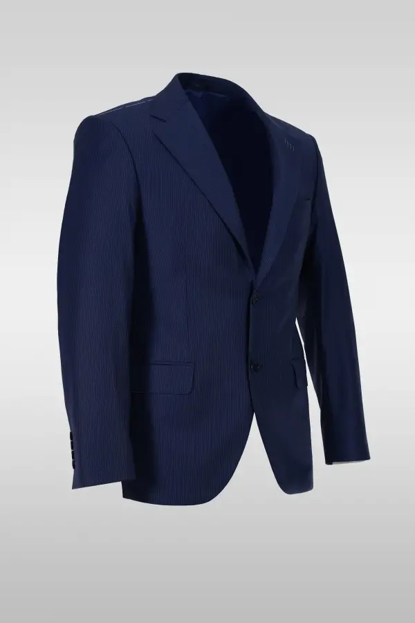 Navy Striped Suit