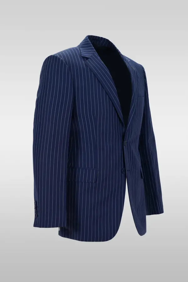 Light Navy Striped Suit