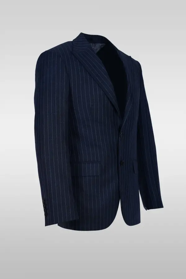 Navy Striped Suit