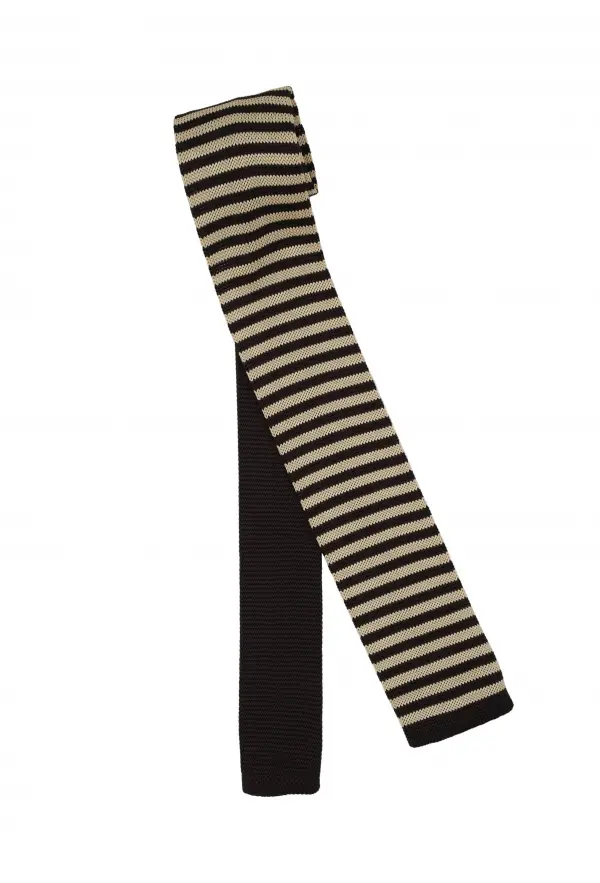 Black and White Striped Tie