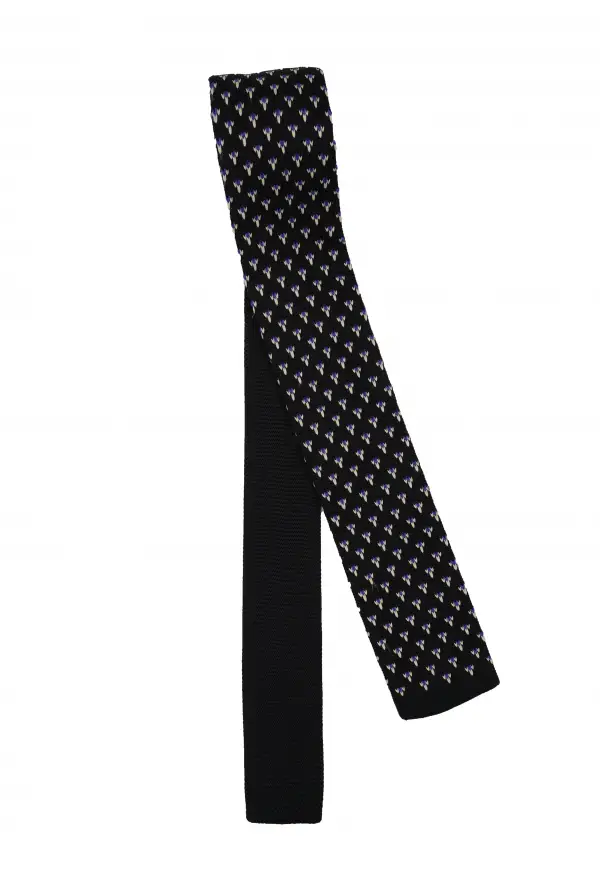 Black Patterned Tie