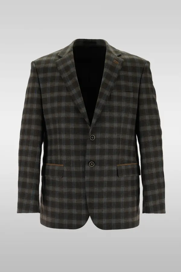 Brown Checkered Jacket