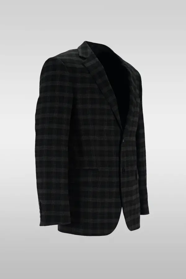 Dark Gray Check Jacket