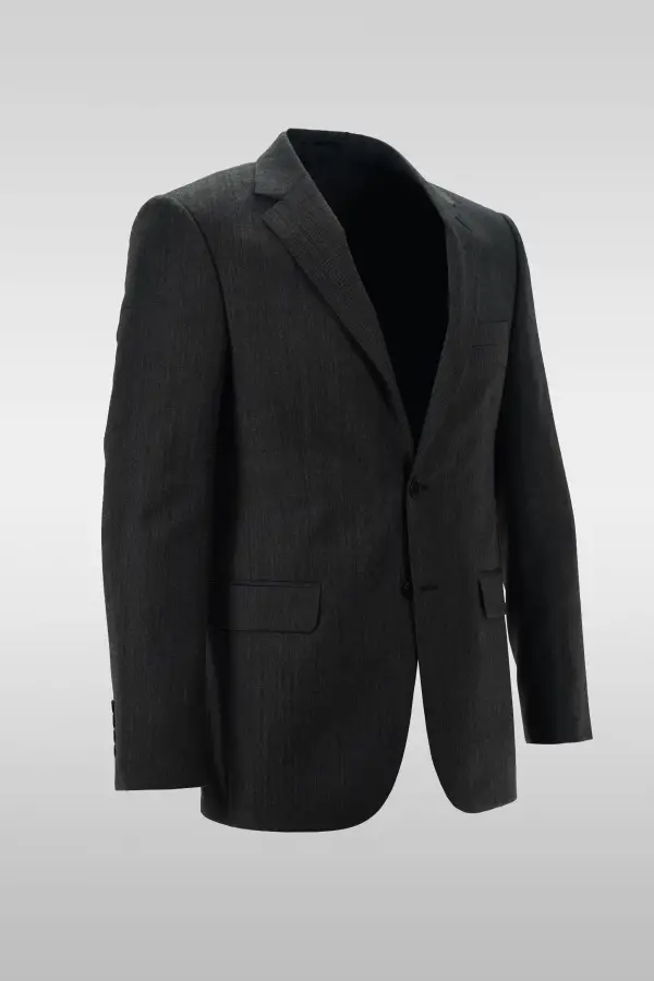 Dark Gray Patterned Suit