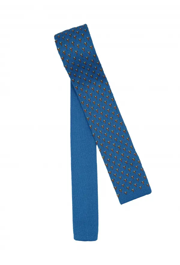 Blue Patterned Tie