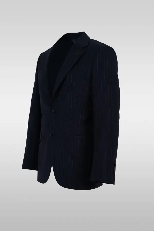 Dark Navy Striped Suit