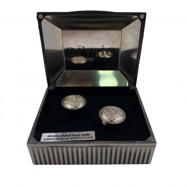 Silver Patterned Cufflinks