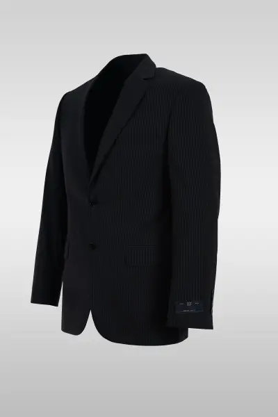 Dark Navy Striped Suit