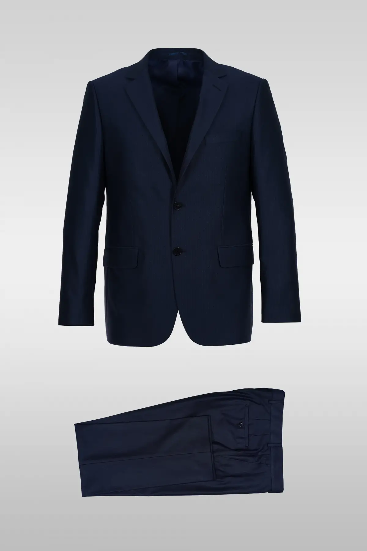 Striped Navy Blue Suit