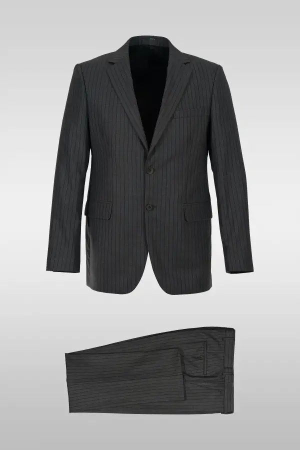 Gray Striped Suit