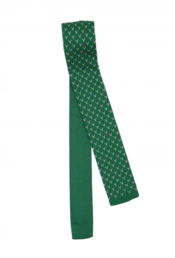 Green Patterned Tie