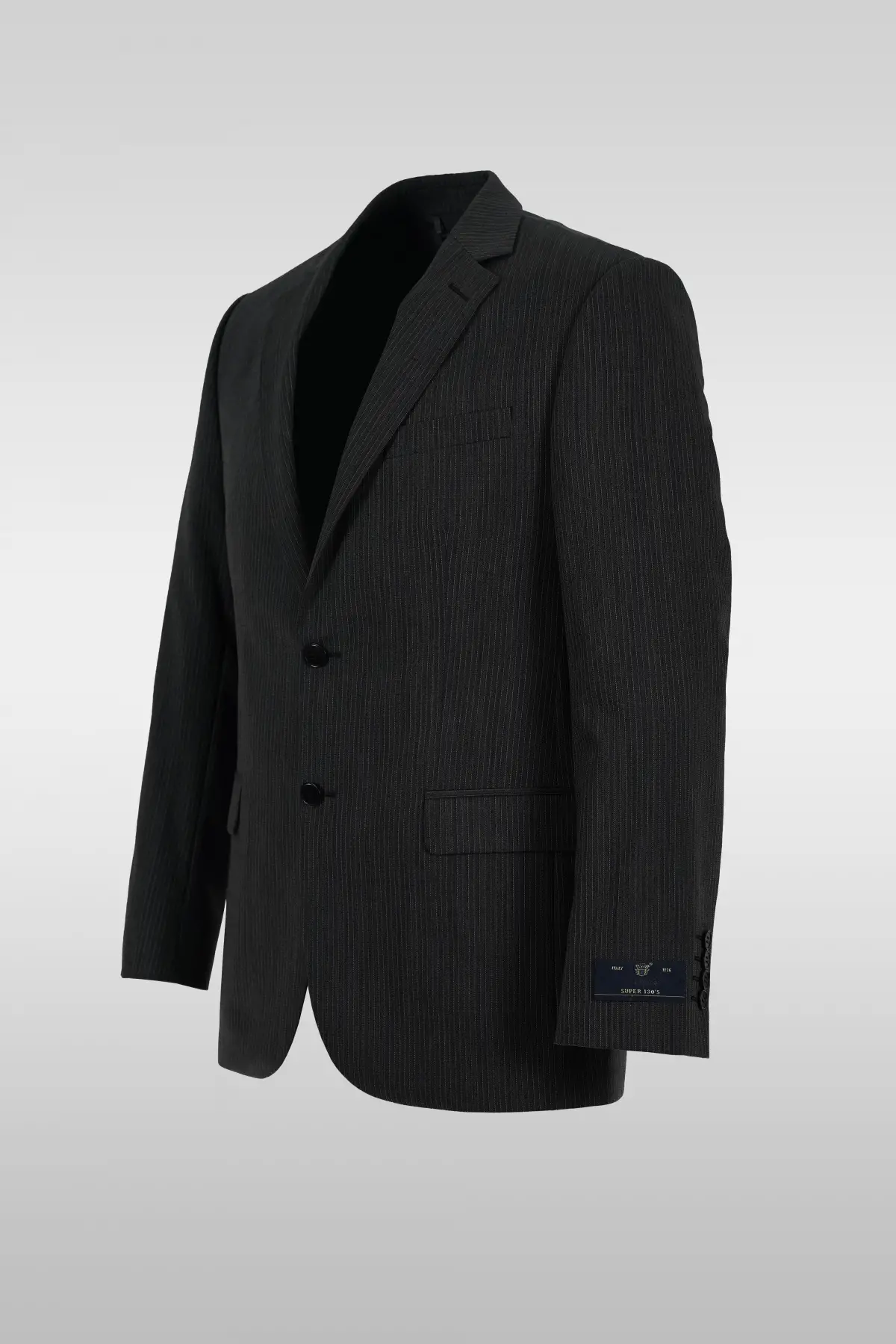 Dark Gray Striped Suit