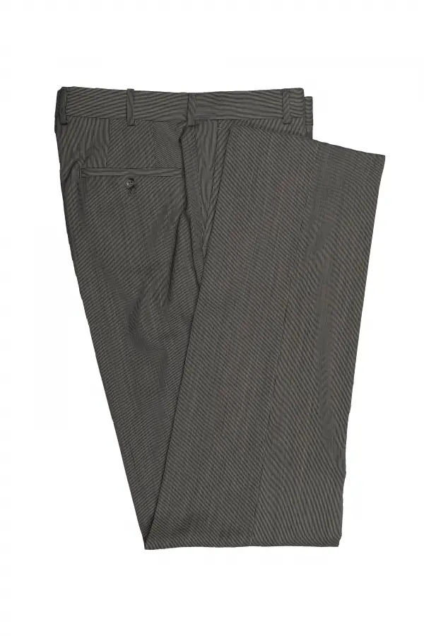 Dark Gray Striped Trousers