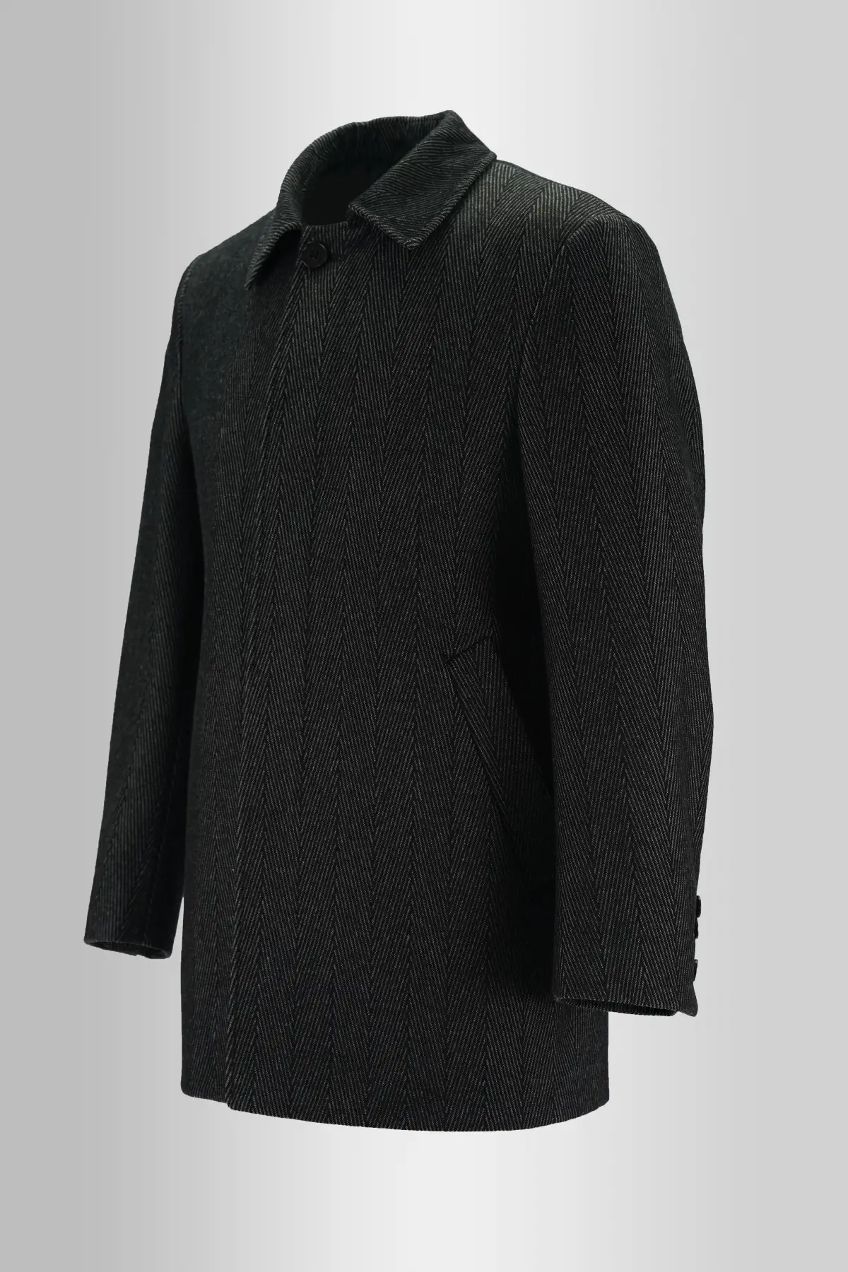 Dark Gray Patterned Coat