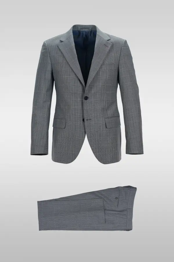 Gray Checkered Suit