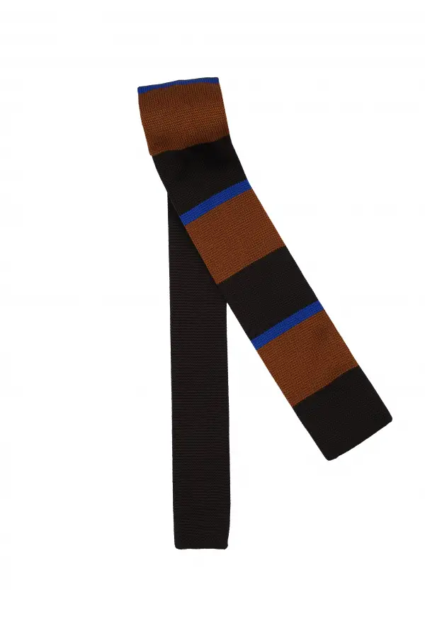 Black Brown Patterned Tie