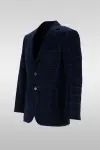 Navy Checkered Jacket