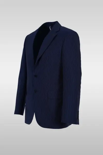 Light Navy Striped Suit