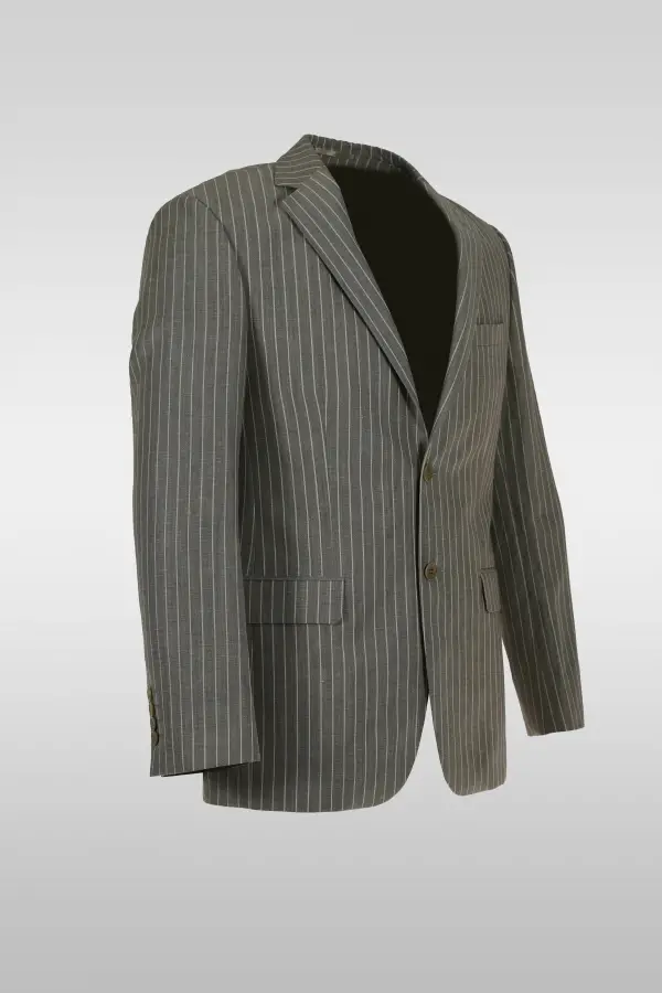 Light Gray Striped Suit
