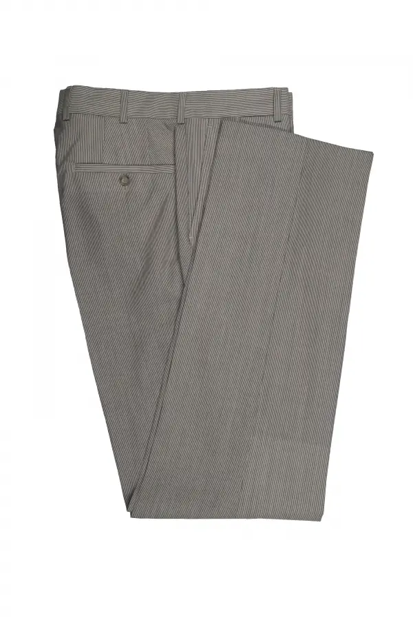 Gray Striped Trousers