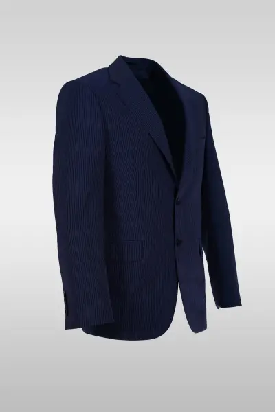 Light Navy Striped Suit