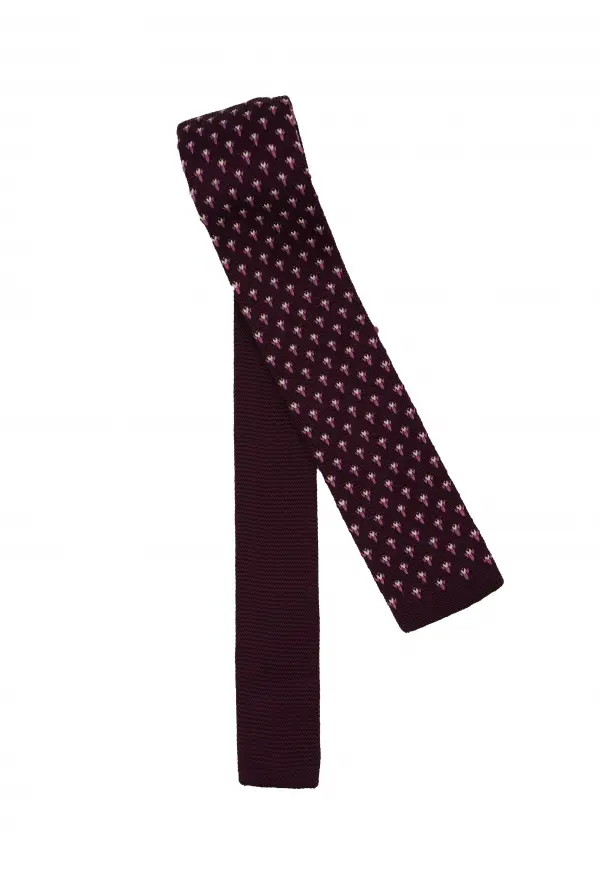 Burgundy Patterned Tie