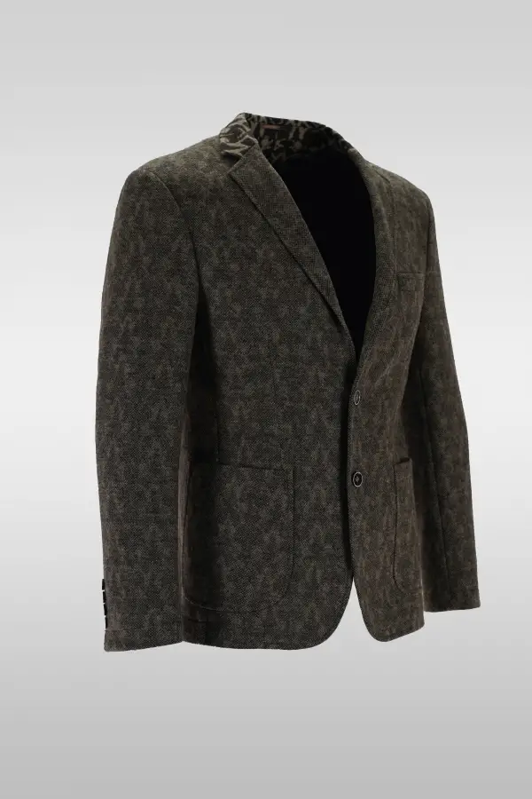 Brown Patterned Jacket