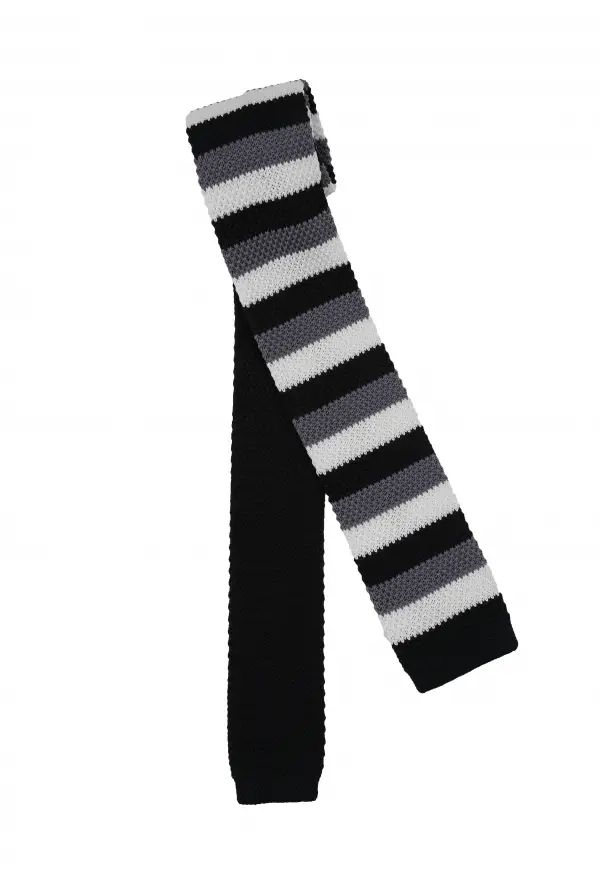 Black Striped Tie
