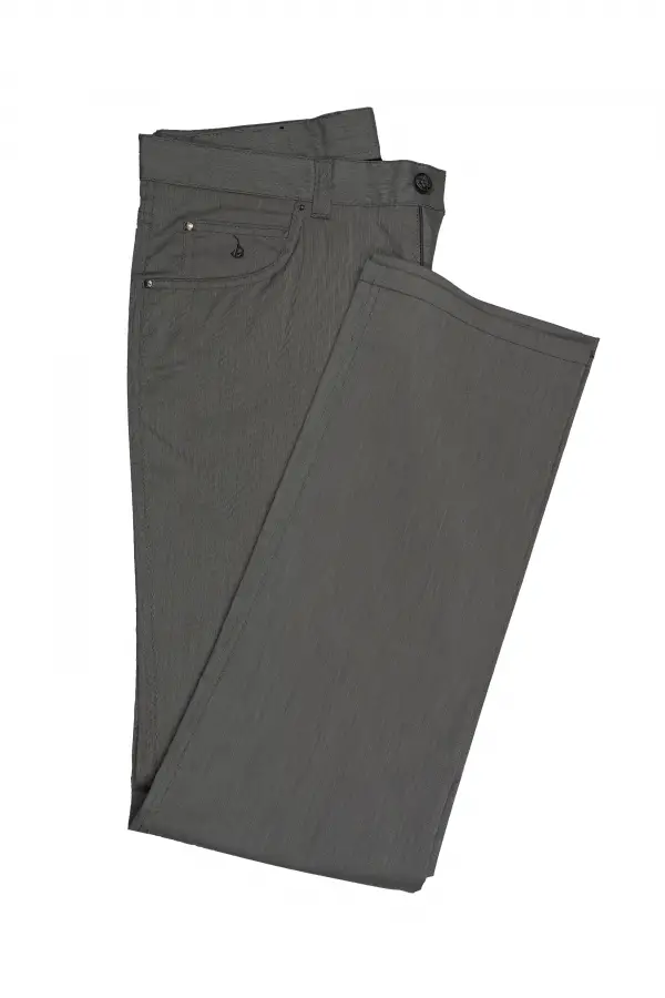 Dark Gray Patterned Trousers