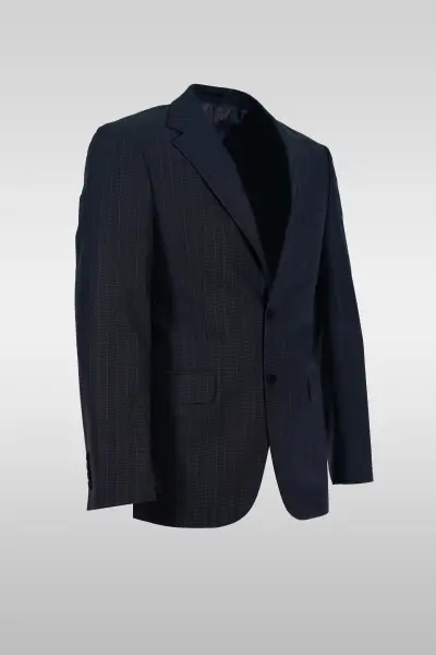 Dark Gray Striped Suit