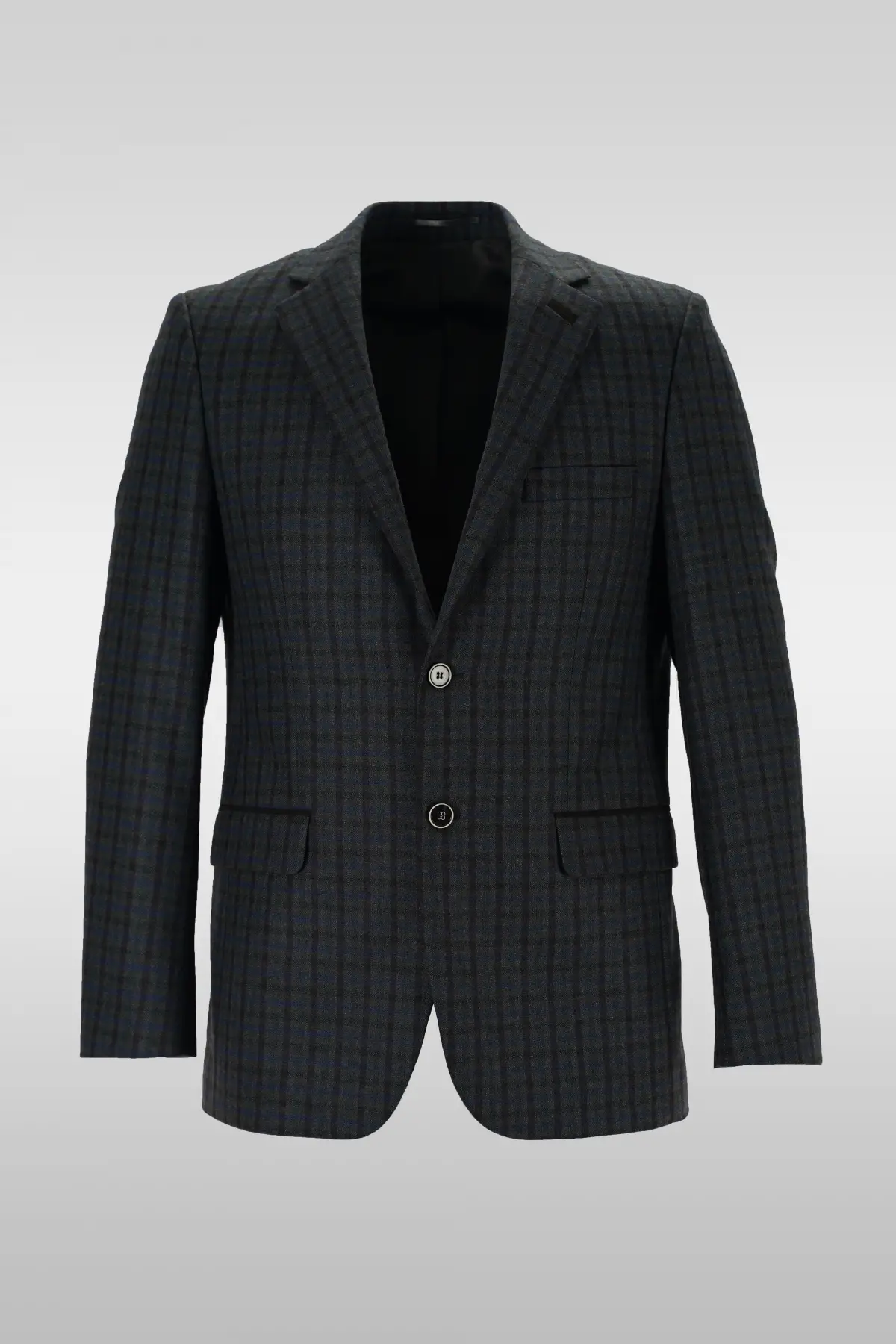 Dark Gray Checkered Patterned Jacket