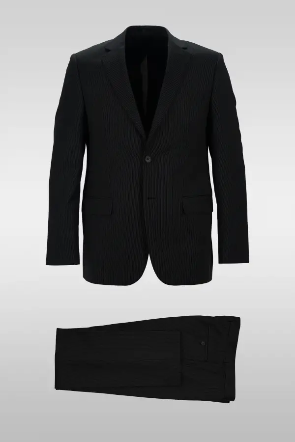 Dark Navy Striped Suit