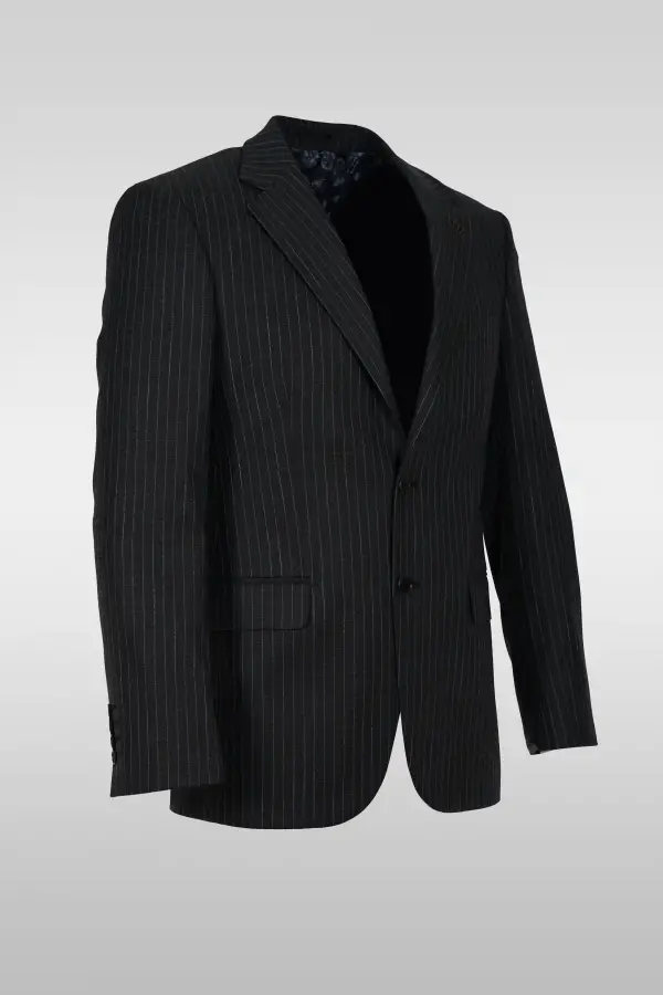 Dark Gray Striped Suit
