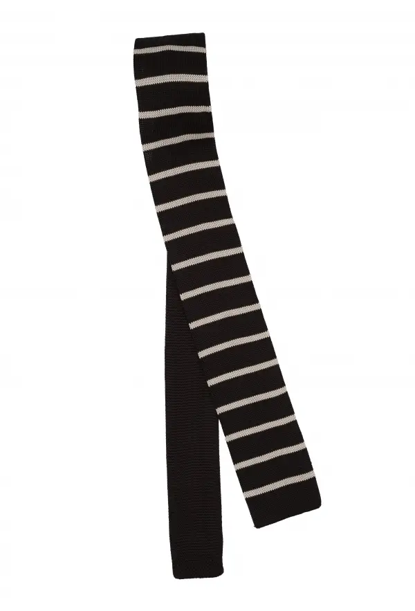 Dark Brown Striped Tie