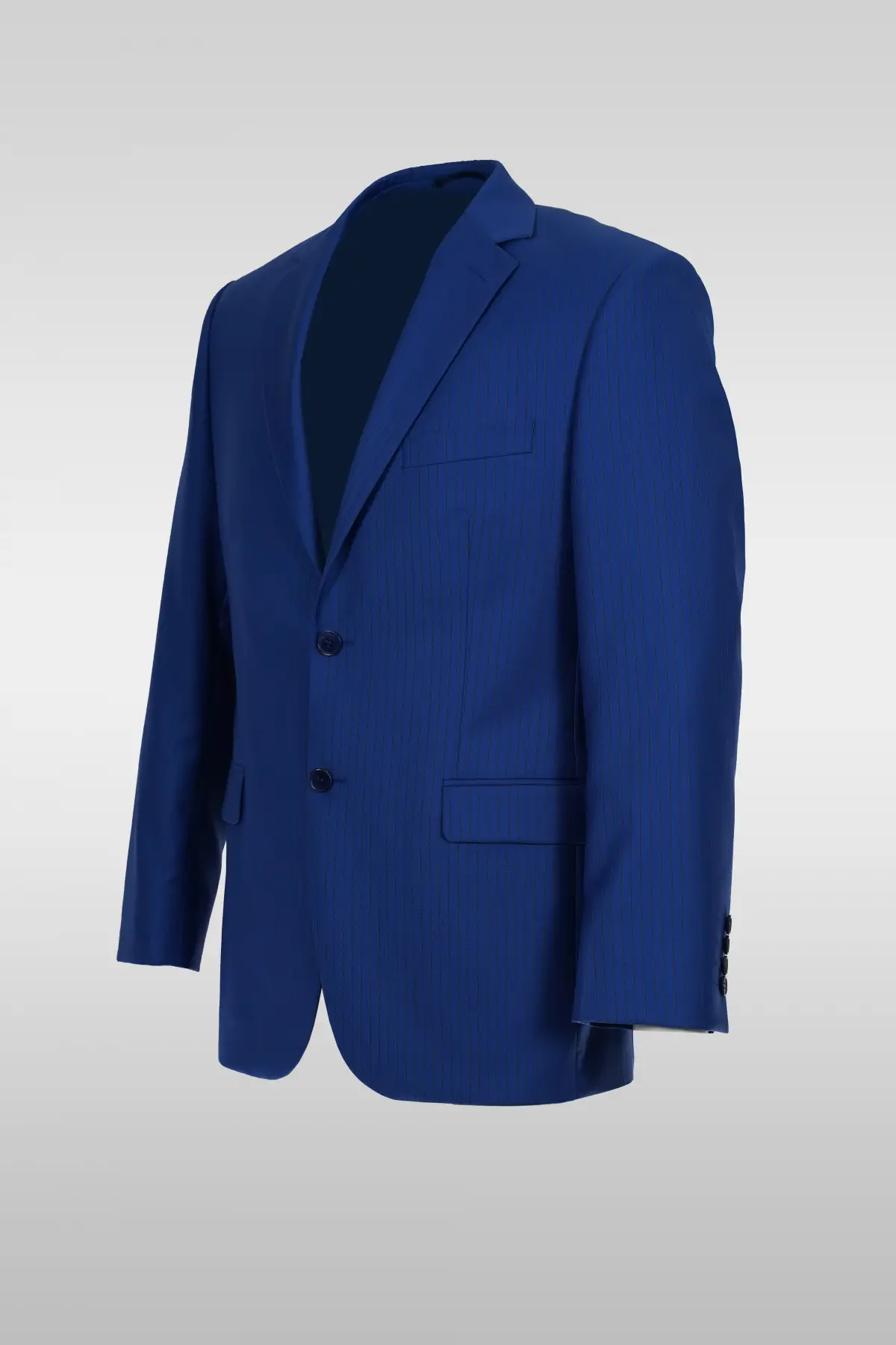 Striped Parliament Blue Suit