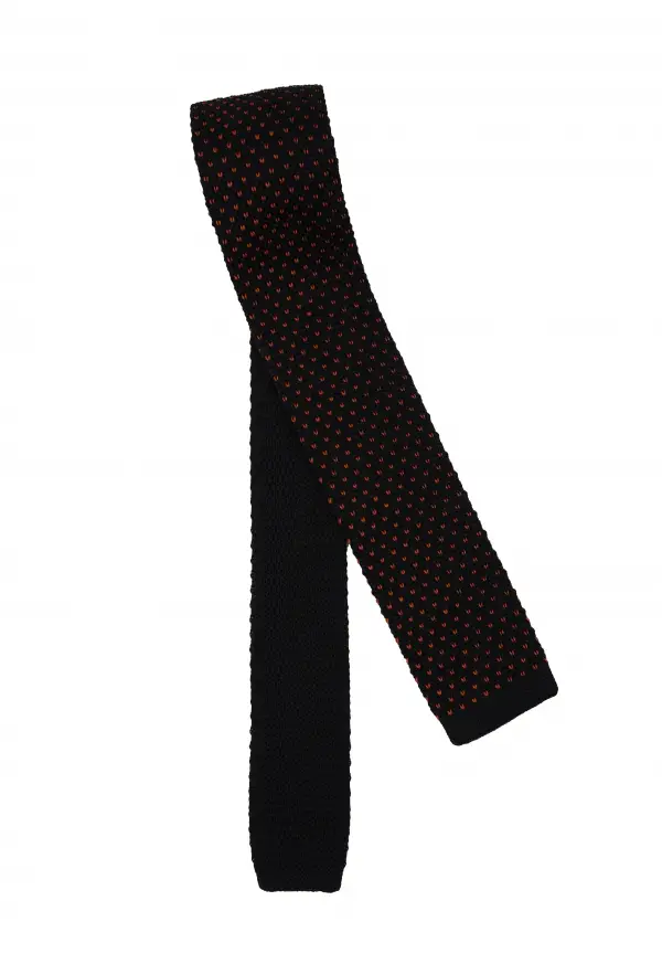 Black Patterned Tie