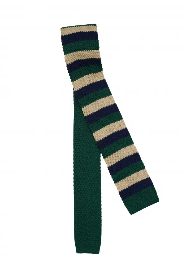 Dark Green Patterned Tie