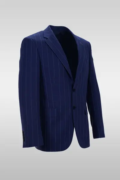 Light Navy Striped Suit